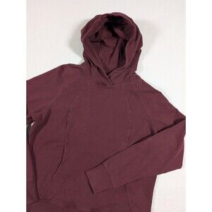 Lululemon Scuba Hoodie Pullover Size 12 Sweatshirt Red Merlot Athleisure Yoga